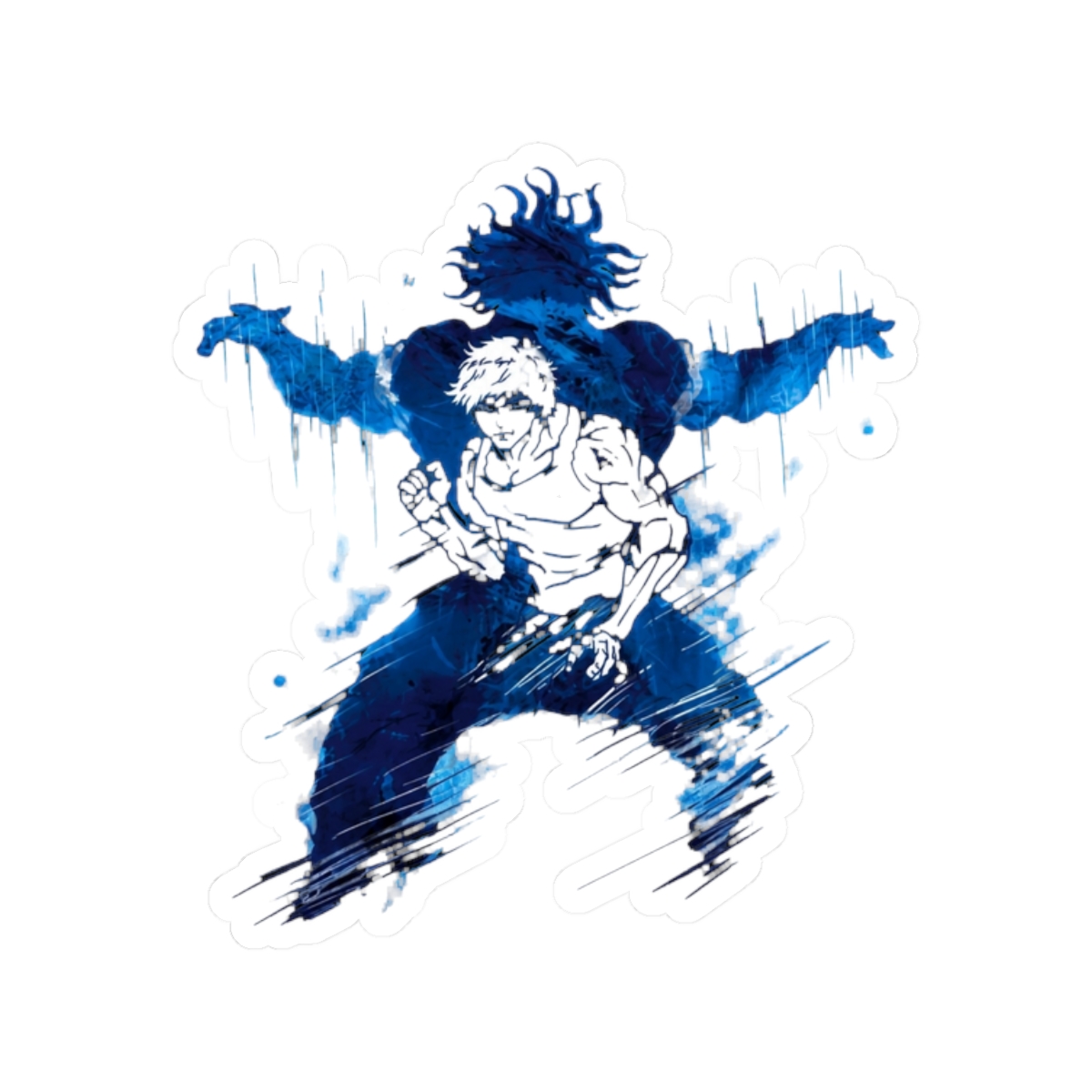 Yujiro Hanma BaKi Blue Aura Power - alternate angle 3, merchandise