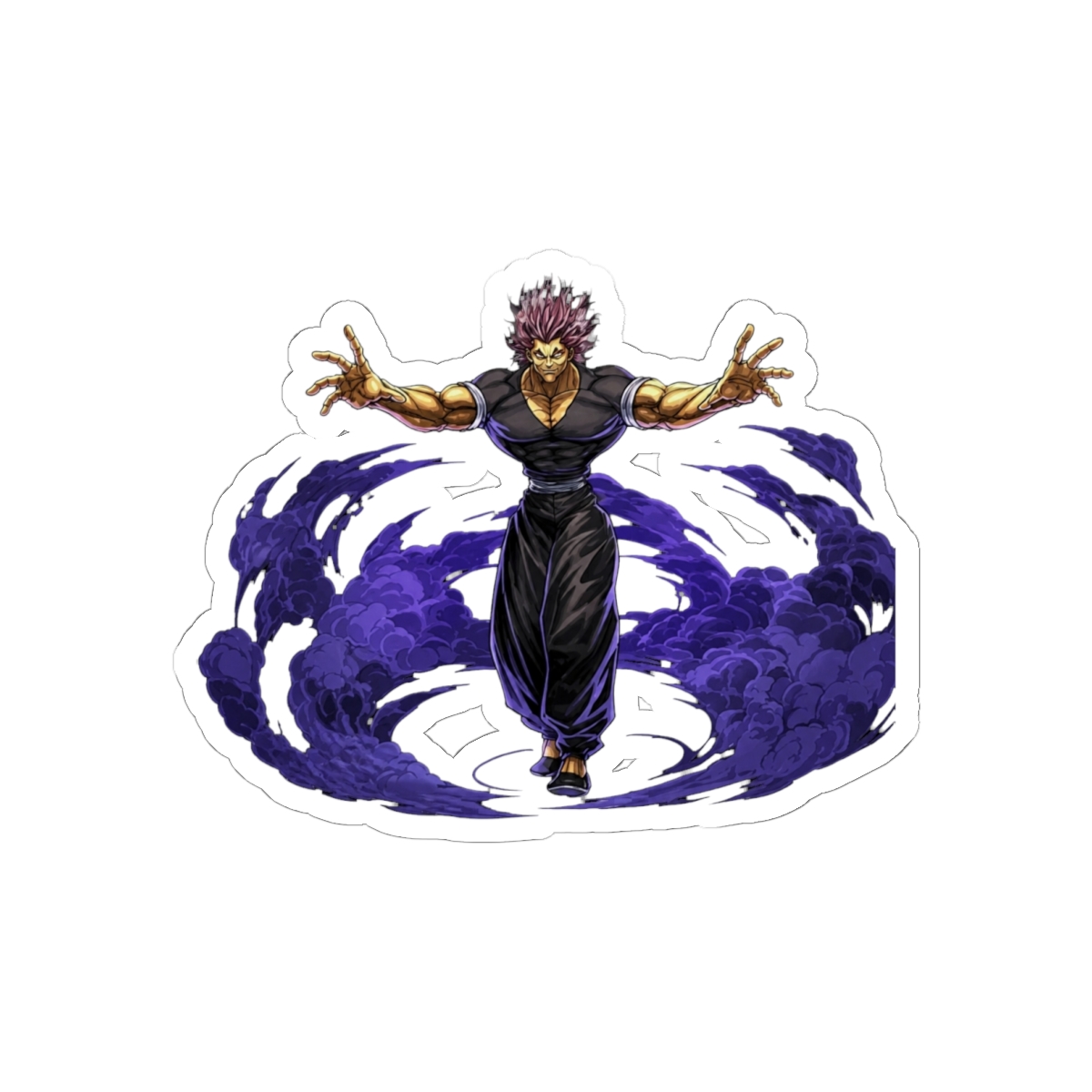 Yujiro Hanma Baki the grappler Sticker or sticker