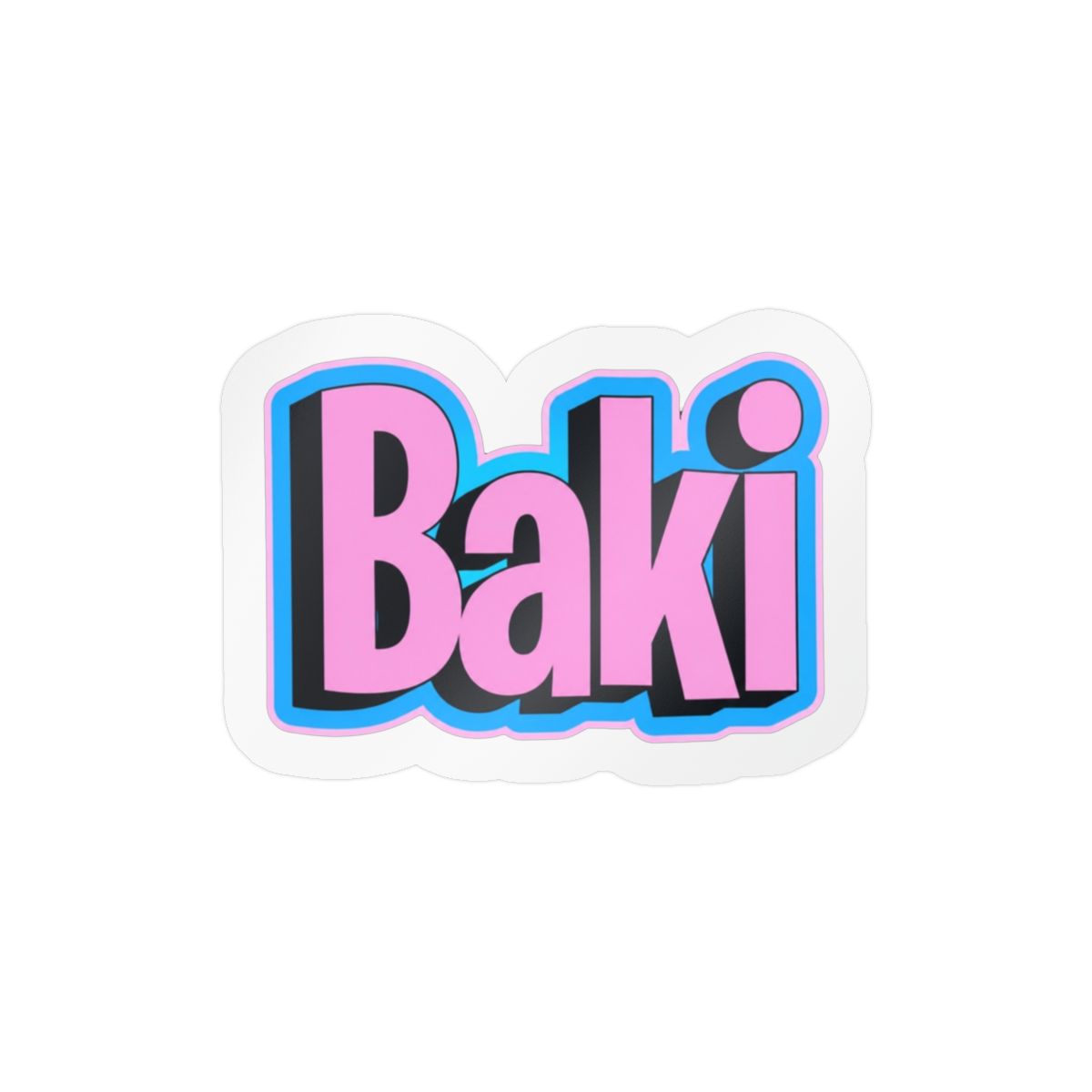Baki Text Vinyl Sticker | Anime Fan Decal - alternate angle 4, merchandise