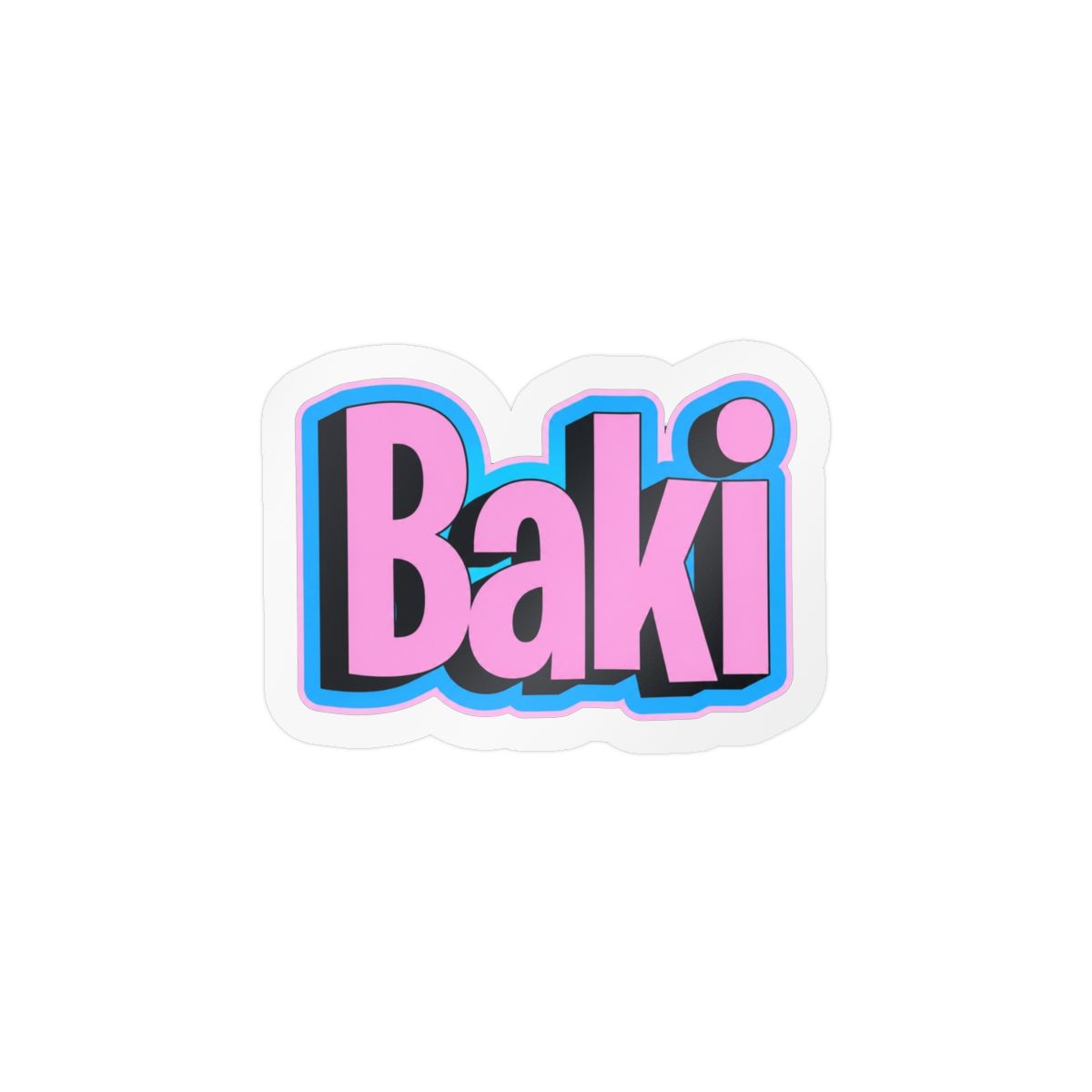 Baki Text Vinyl Sticker | Anime Fan Decal - alternate angle 5, merchandise