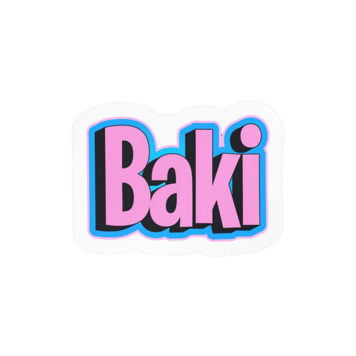 Baki Text Vinyl Sticker | Anime Fan Decal - Official stickers merchandise