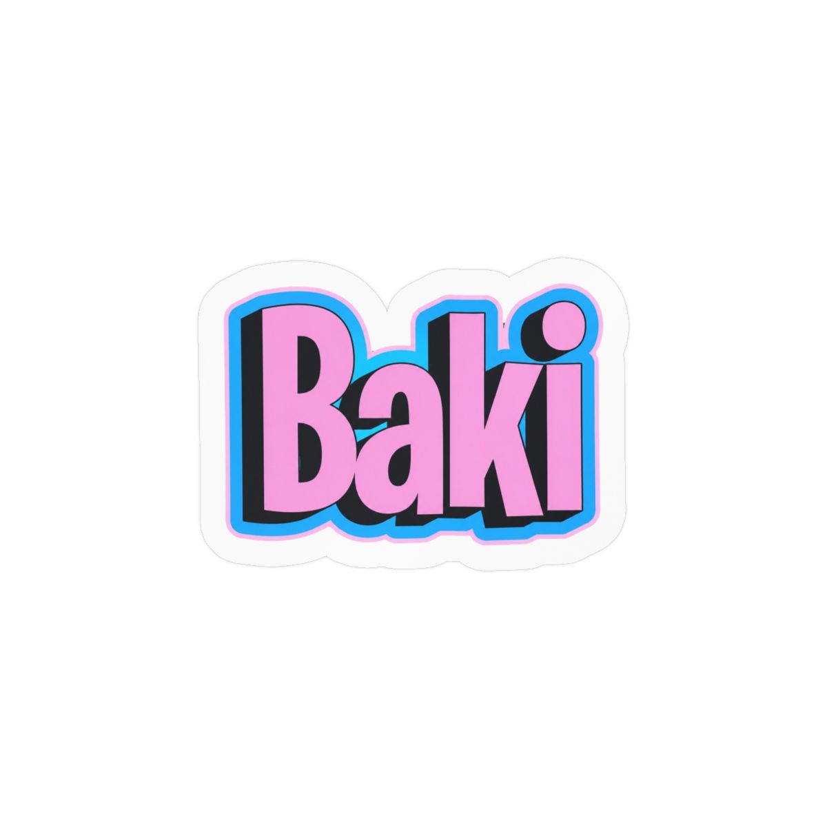 Baki Text Vinyl Sticker | Anime Fan Decal - alternate angle 1, merchandise