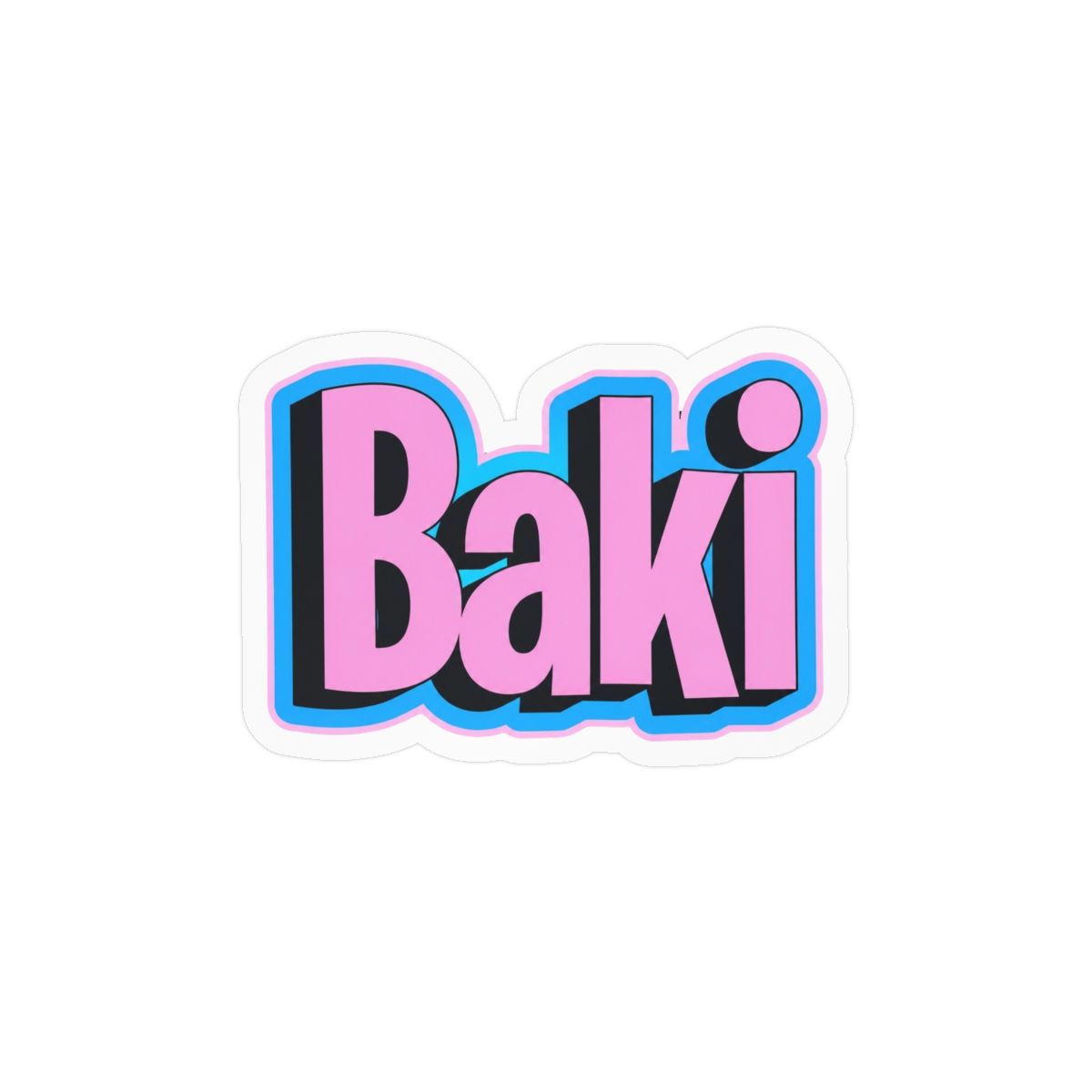 Baki Text Vinyl Sticker | Anime Fan Decal - alternate angle 2, merchandise