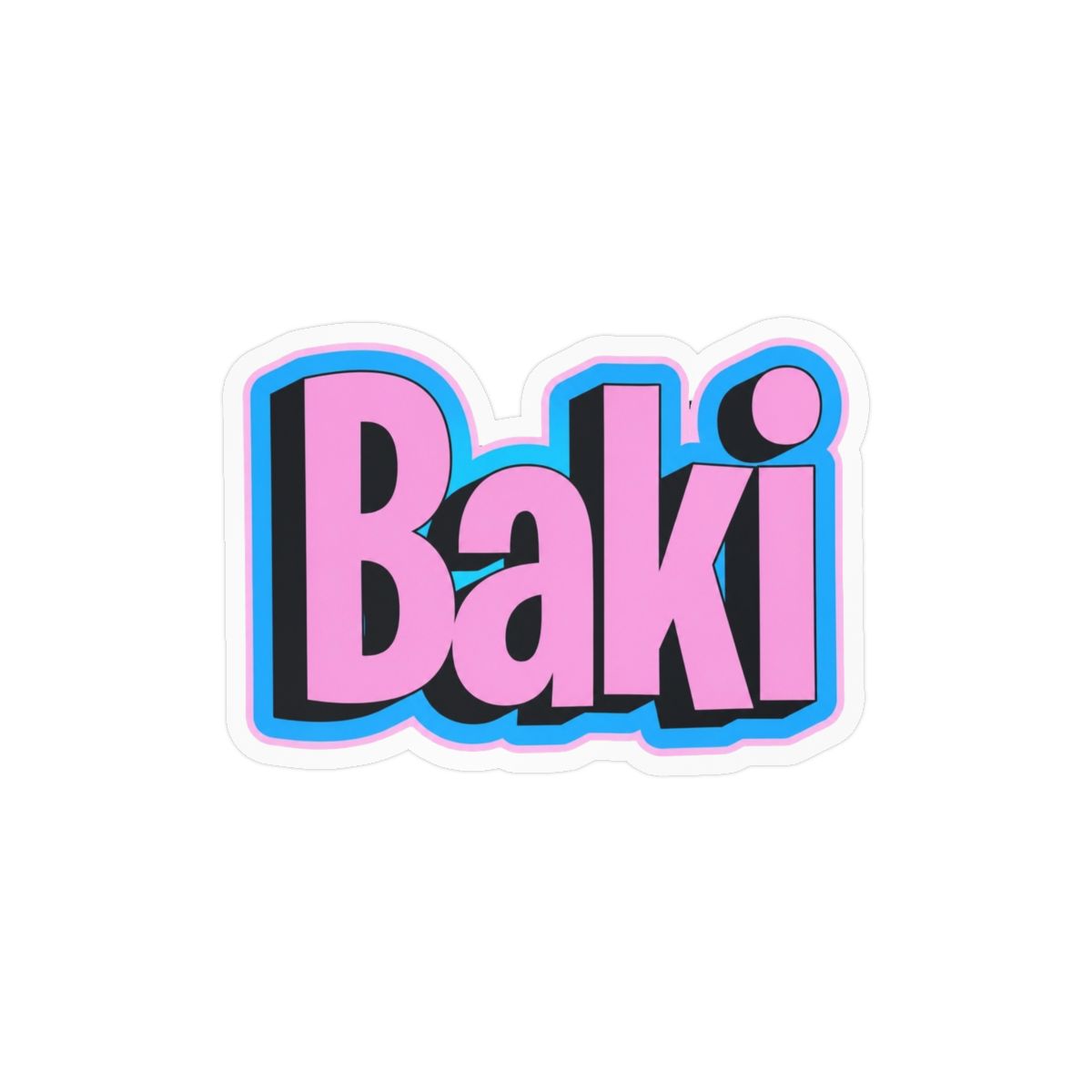 Baki Text Vinyl Sticker | Anime Fan Decal