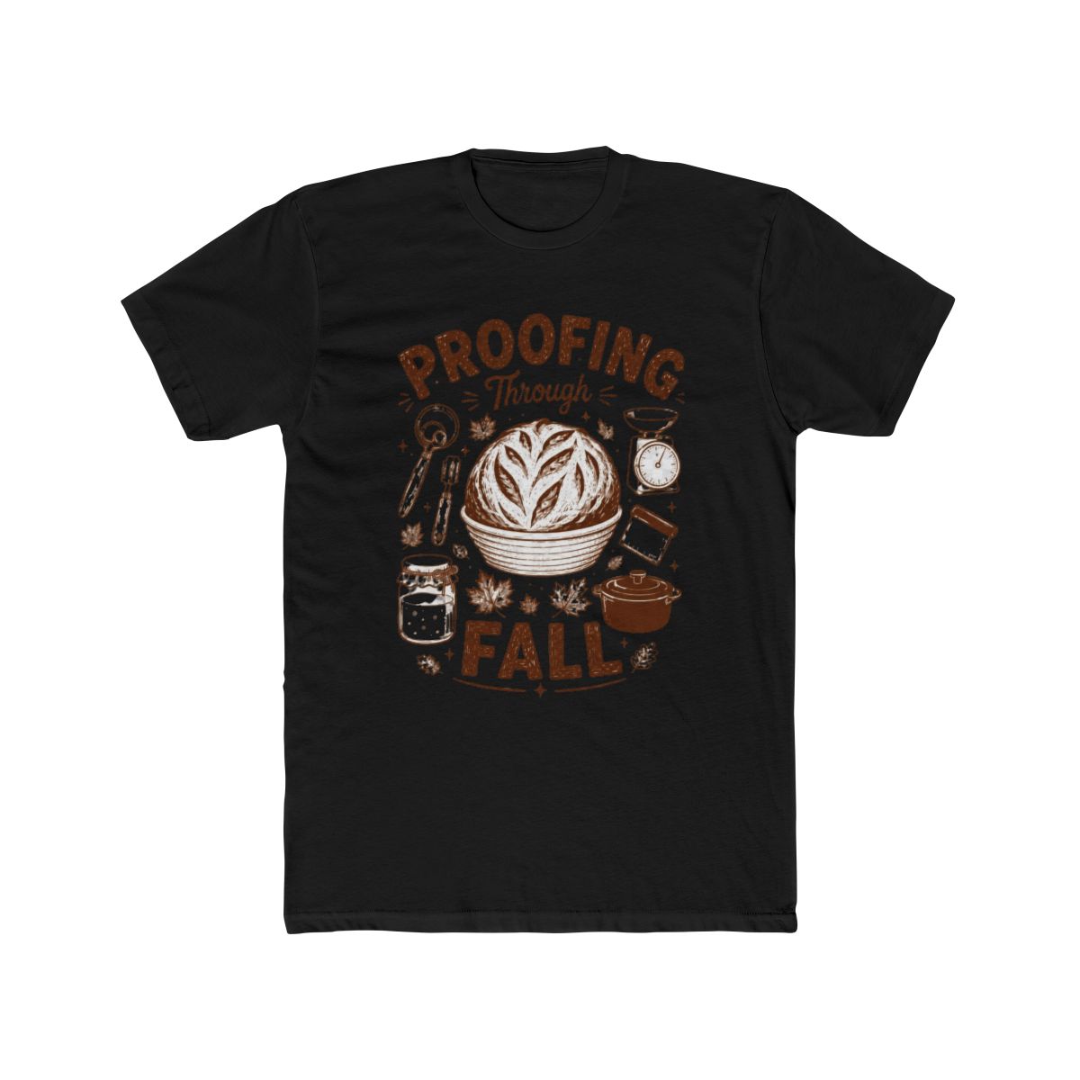 Proofing Through Fall Shirt, Funny Sourdough Bread Baker Gift, Vintage Autumn Baking, Cozy Fall Kitchen, Pumpkin Season Bread Lover Tee T Shirt - alternate angle 3, merchandise