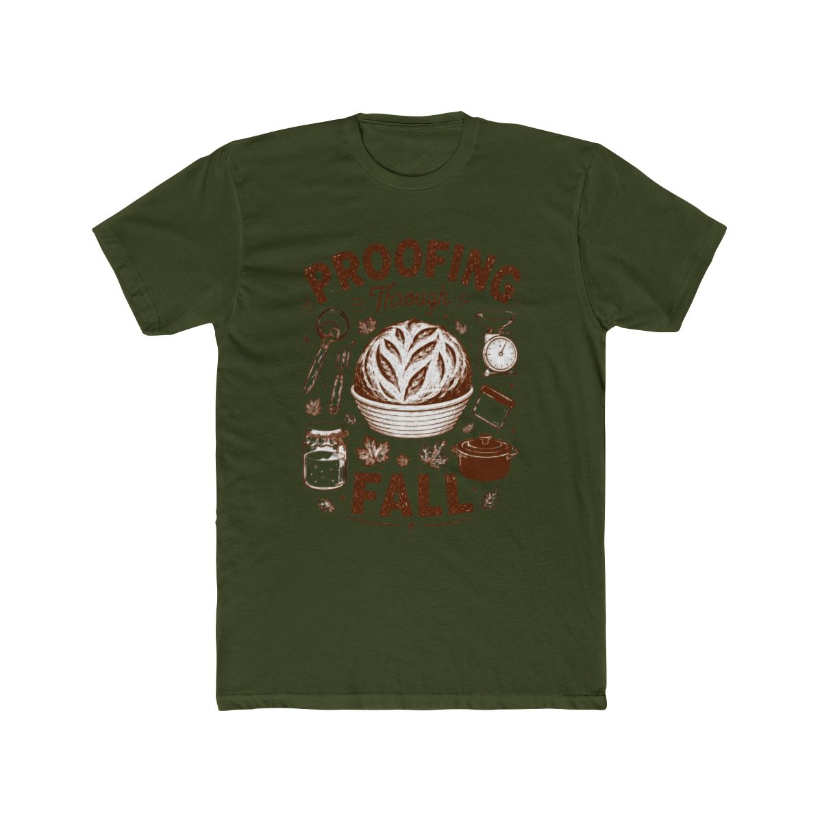 Proofing Through Fall Shirt, Funny Sourdough Bread Baker Gift, Vintage Autumn Baking, Cozy Fall Kitchen, Pumpkin Season Bread Lover Tee T Shirt - alternate angle 5, merchandise