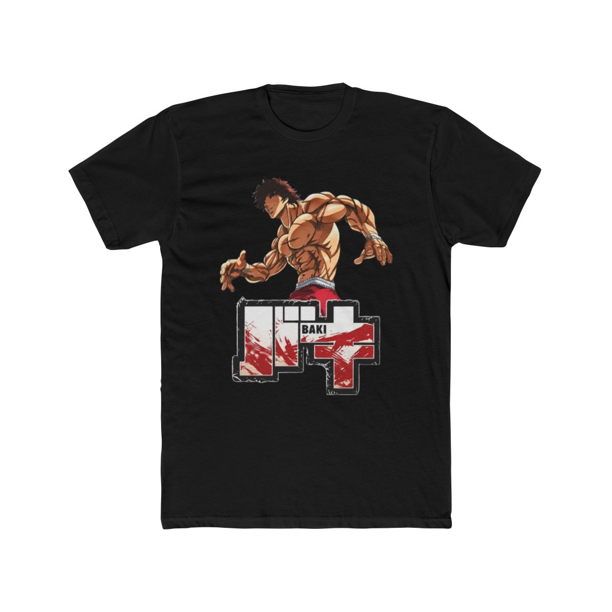 Anime Baki Hanma Washed Vintage T Shirt Merch Casual Short Sleeved T Shirt TShirt - alternate angle 3, merchandise