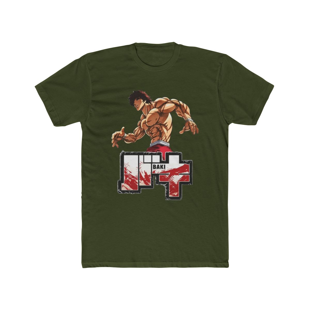 Anime Baki Hanma Washed Vintage T Shirt Merch Casual Short Sleeved T Shirt TShirt - alternate angle 5, merchandise