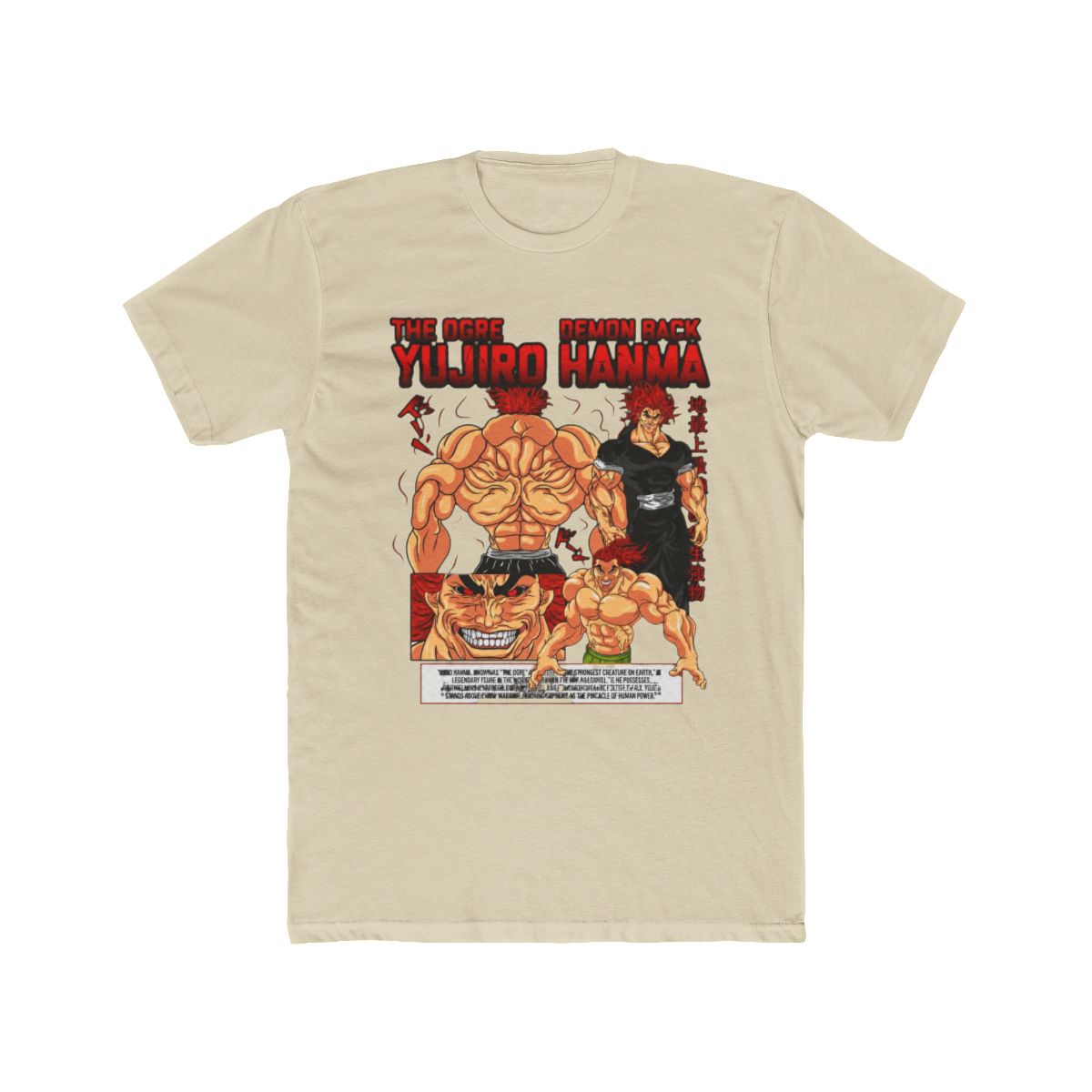Yujiro Hanma Demon Back Graphic Art T Shirt | Baki - alternate angle 4, merchandise