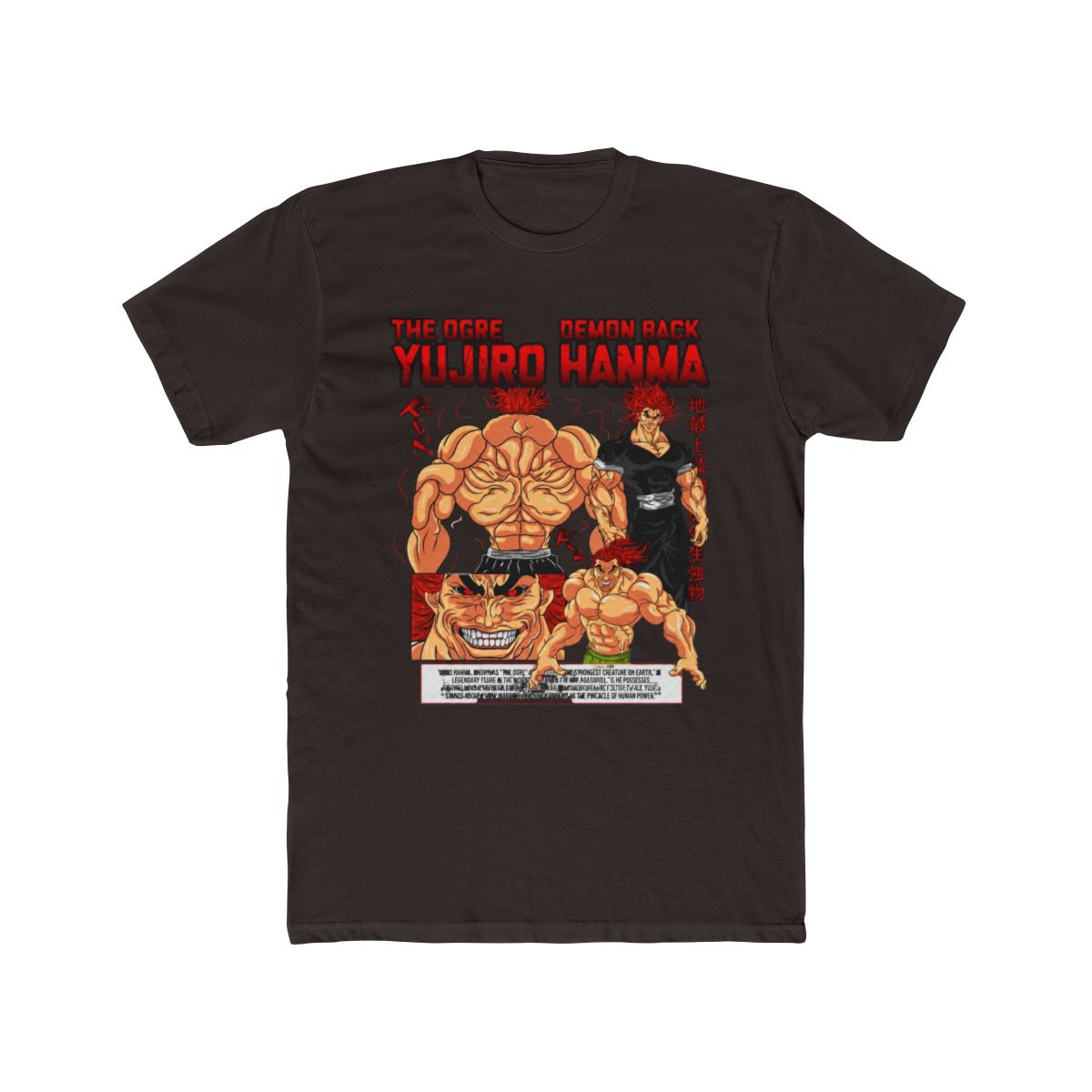 Yujiro Hanma Demon Back Graphic Art T Shirt | Baki - alternate angle 3, merchandise