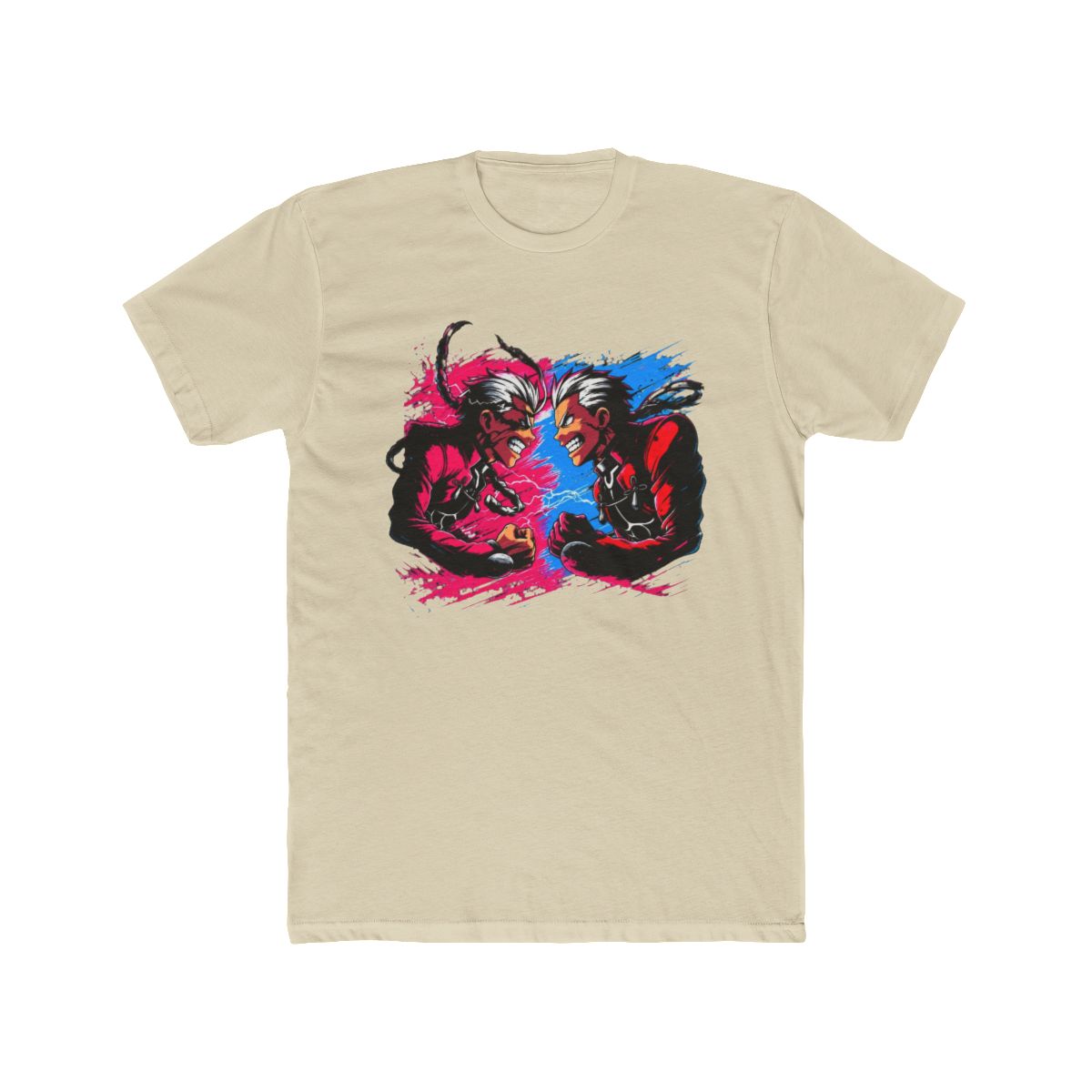 Baki Hanma Fierce Face-Off Fan Art T Shirt - alternate angle 4, merchandise