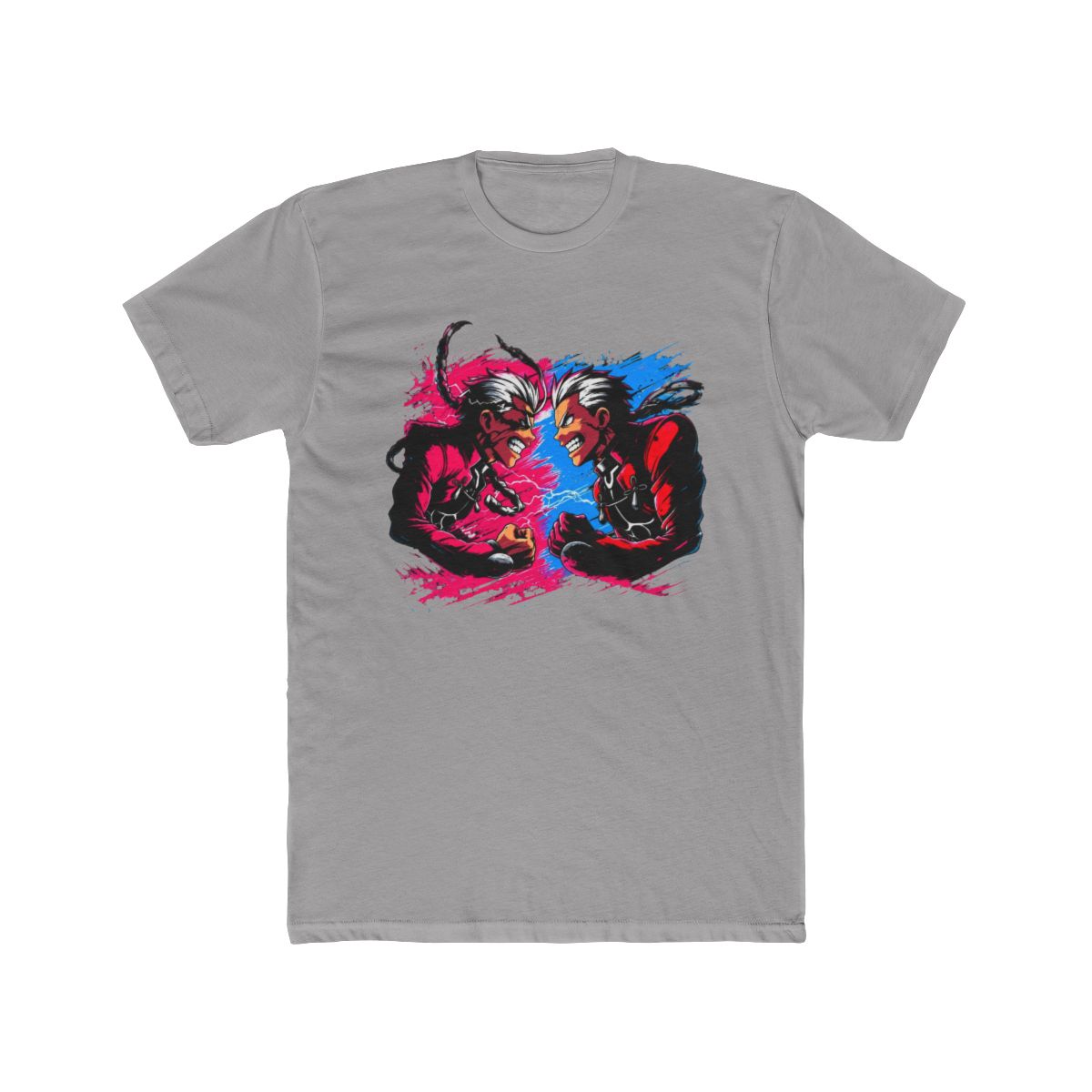 Baki Hanma Fierce Face-Off Fan Art T Shirt - alternate angle 2, merchandise