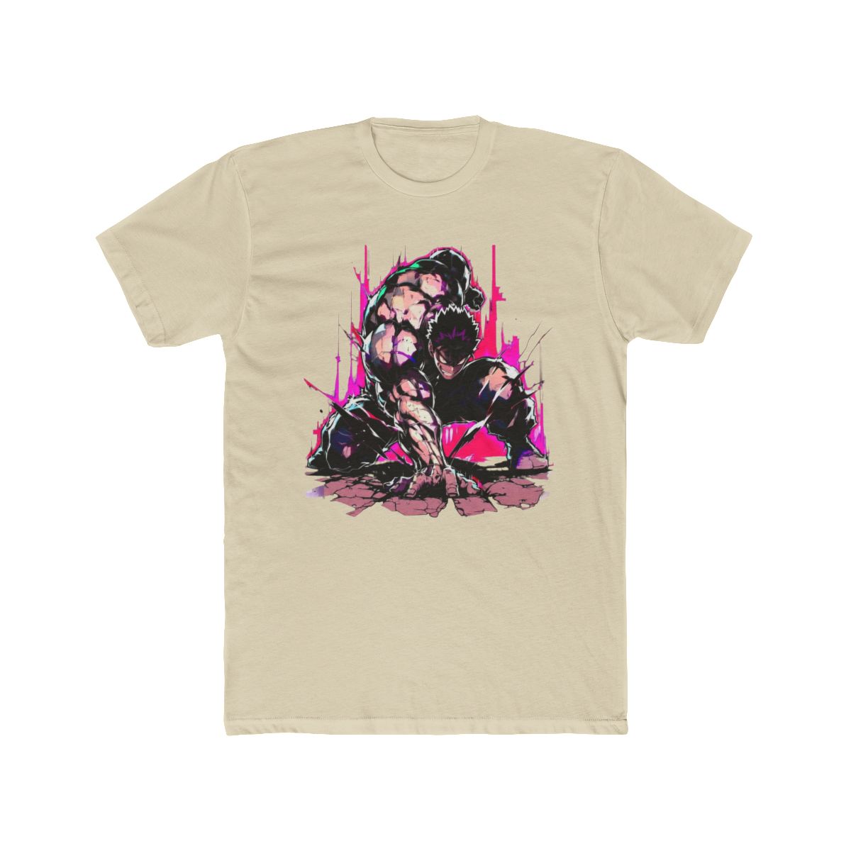 Yujiro Hanma Fierce Power Pose Baki T Shirt - alternate angle 4, merchandise