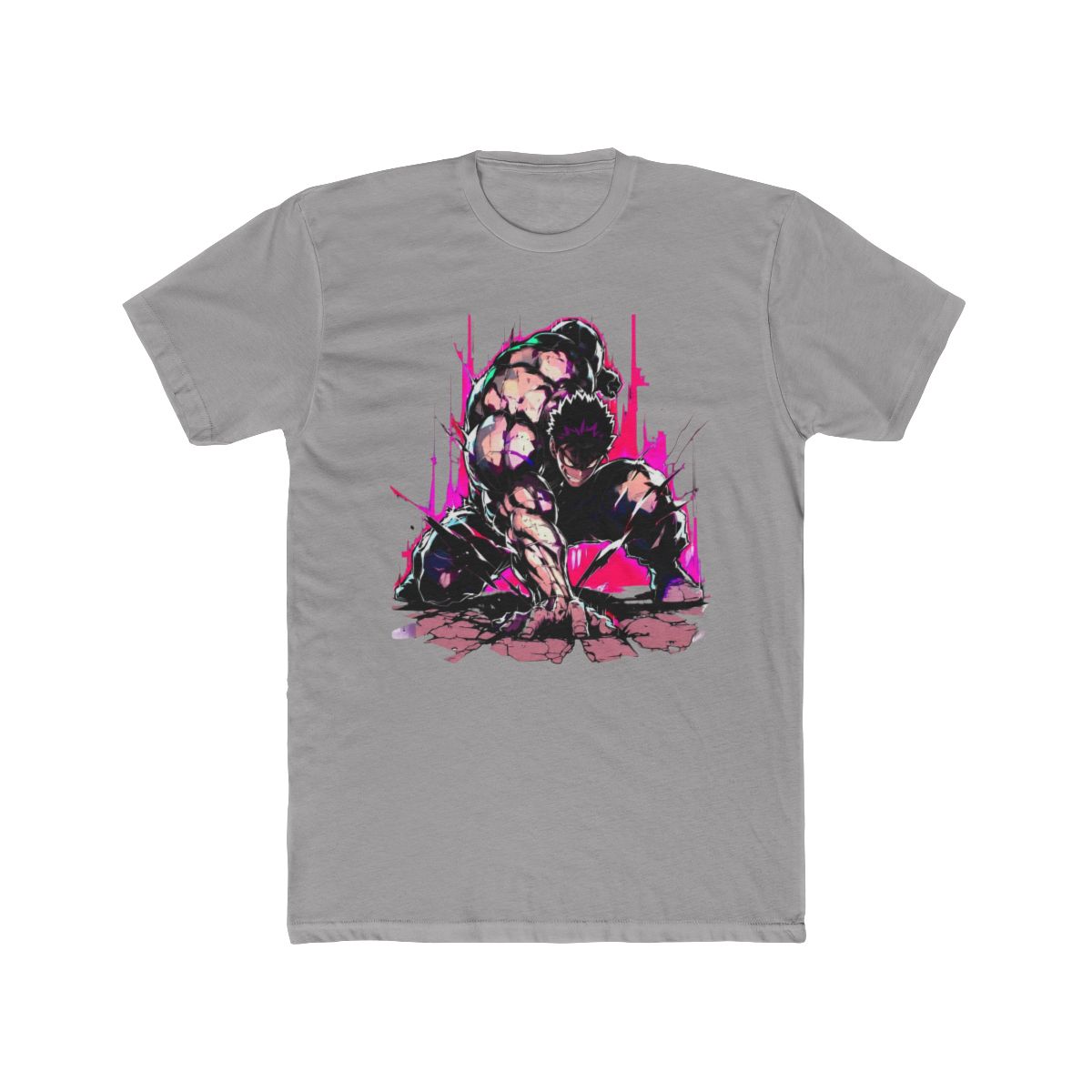 Yujiro Hanma Fierce Power Pose Baki T Shirt - alternate angle 2, merchandise
