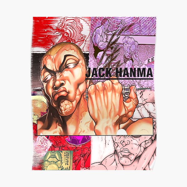 Jack Hanma (Baki Grappler) Poster RB2706 product Offical baki Merch
